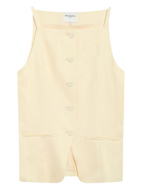 Gilet in misto lino Grace & Mila | SS2627018JAU